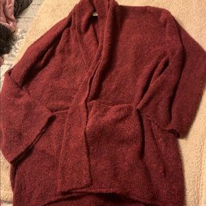 Burgundy women cardigan
